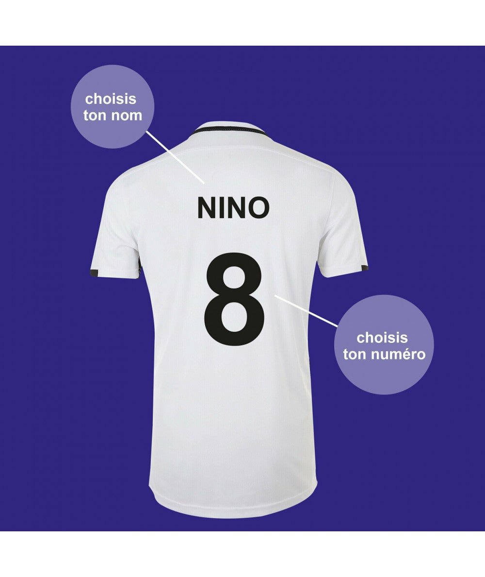 Jersey avec options de personnalisation de nom et numéro